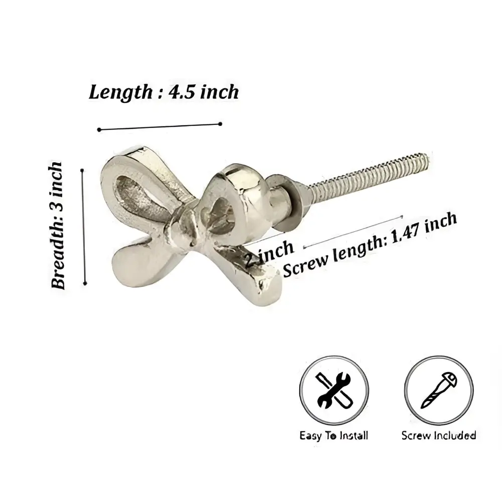 Silver Bow Knob (each) - Perilla Home