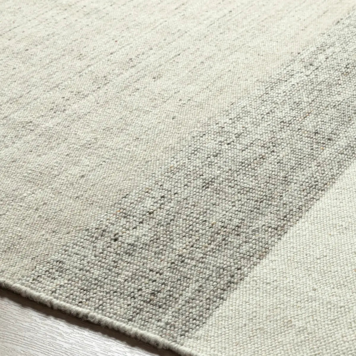 Silver Gray Ombre Wool Area Rug - 2’ x 3’ Rectangle - Boutique Rugs