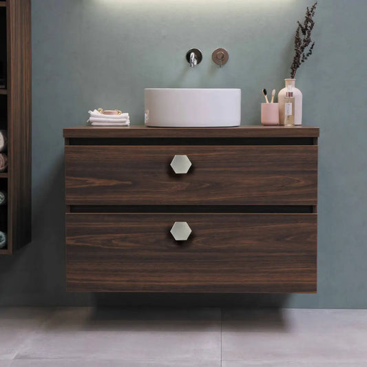 Silver Hexagon Knob (each) - Perilla Home