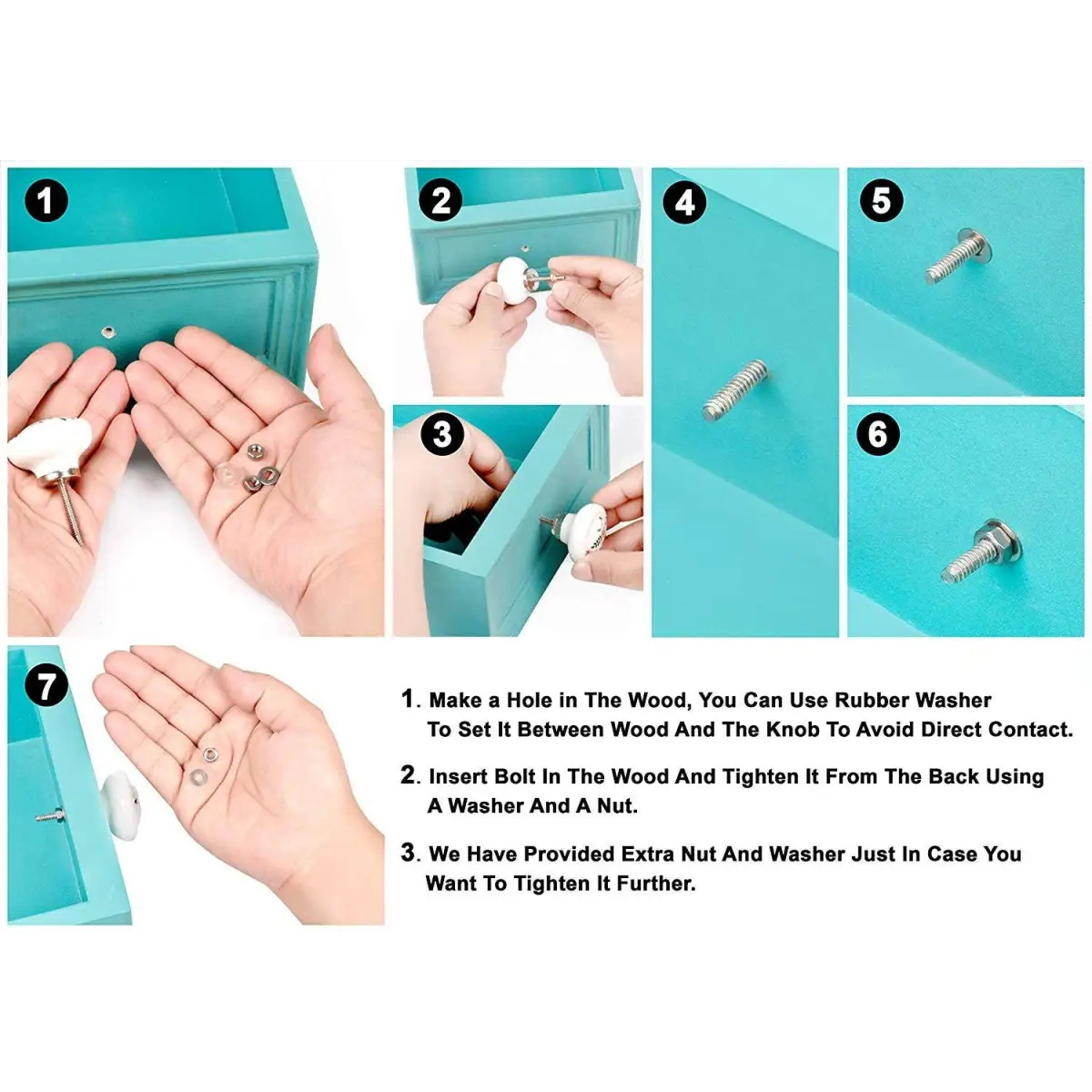 Silver Mercury Glass Knob (each) - Perilla Home