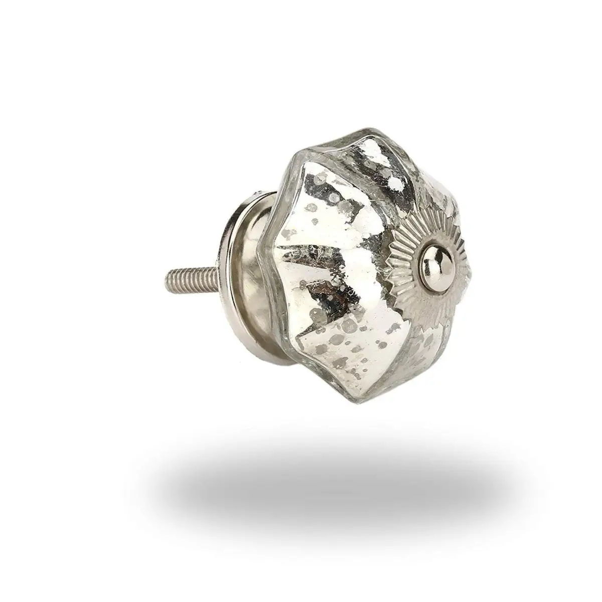 Silver Mercury Glass Knob (each) - Perilla Home