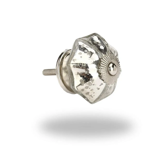 Silver Mercury Glass Knob (each) - Perilla Home