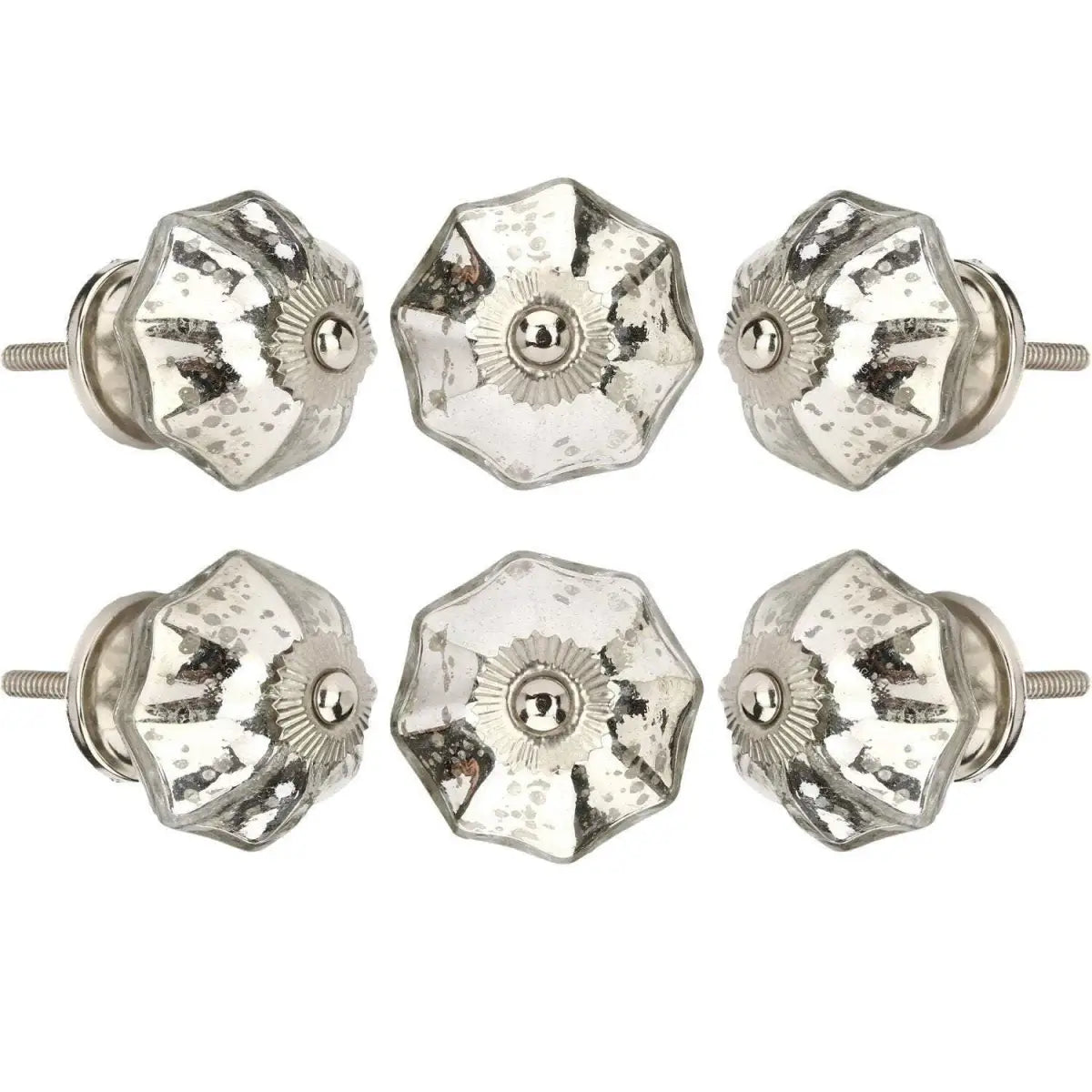 Silver Mercury Glass Knob (each) - Perilla Home