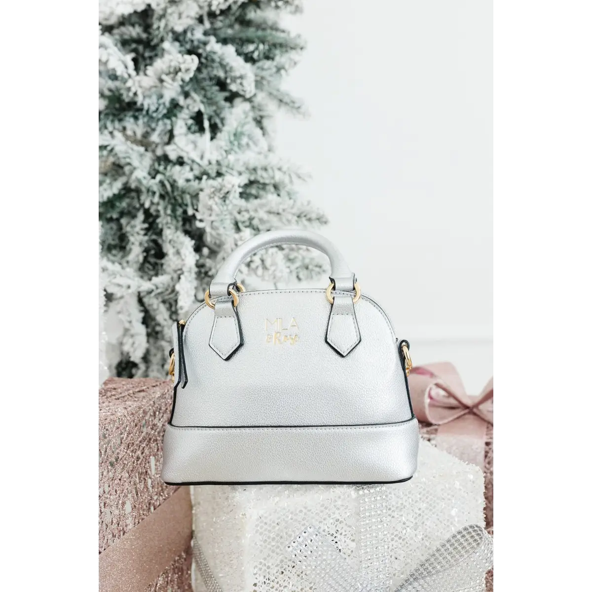 Girl’s Crossbody Purse - Silver Metallic - Mila & Rose ®