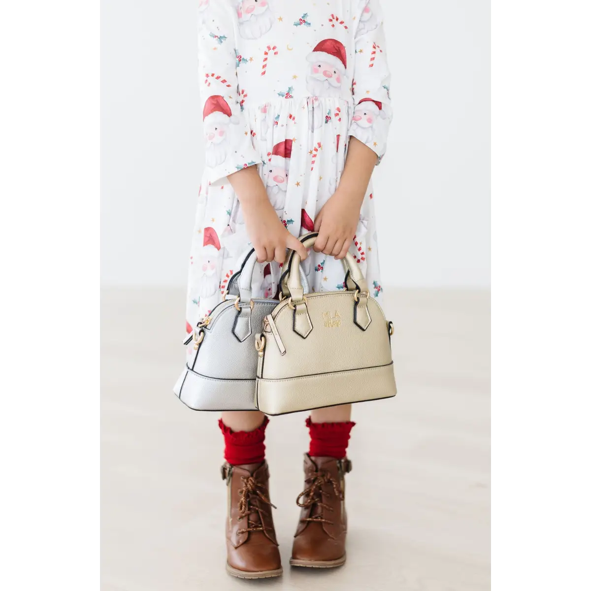 Girl’s Crossbody Purse - Silver Metallic - Mila & Rose ®