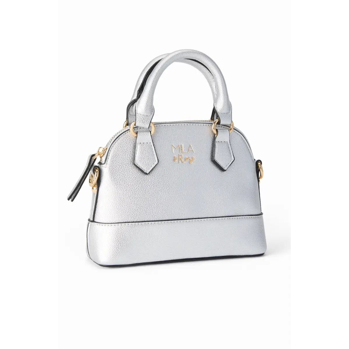 Girl’s Crossbody Purse - Silver Metallic - Mila & Rose ®