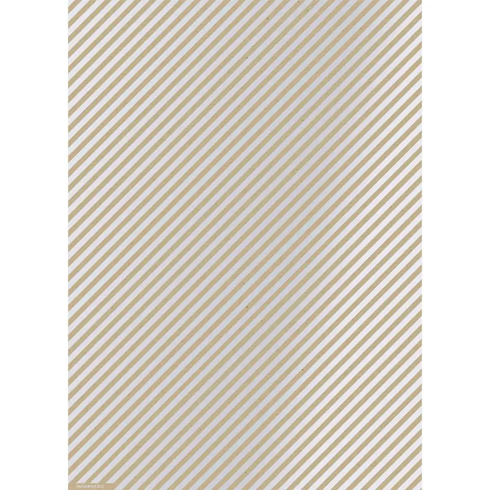 Silver Stripe on Kraft Gift Wrap Roll - Paper Source Wholesale