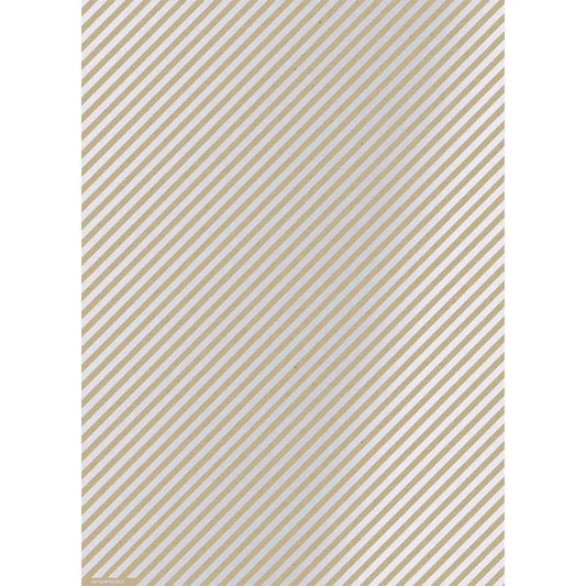 Silver Stripe on Kraft Gift Wrap Roll - Paper Source Wholesale