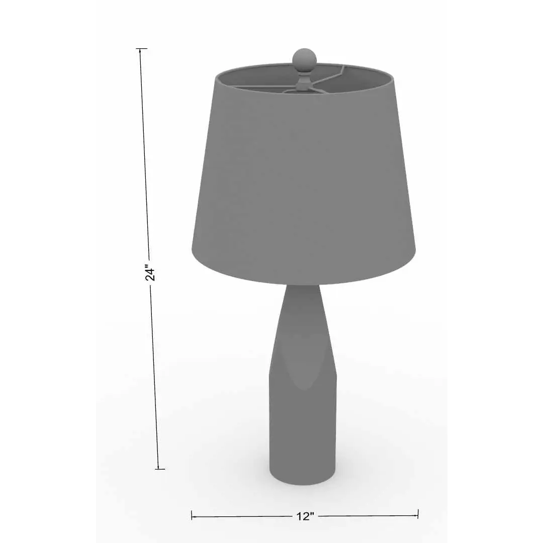 Simala Wood Table Lamp - 24’’H x 12’’W x 12’’D - Boutique Rugs