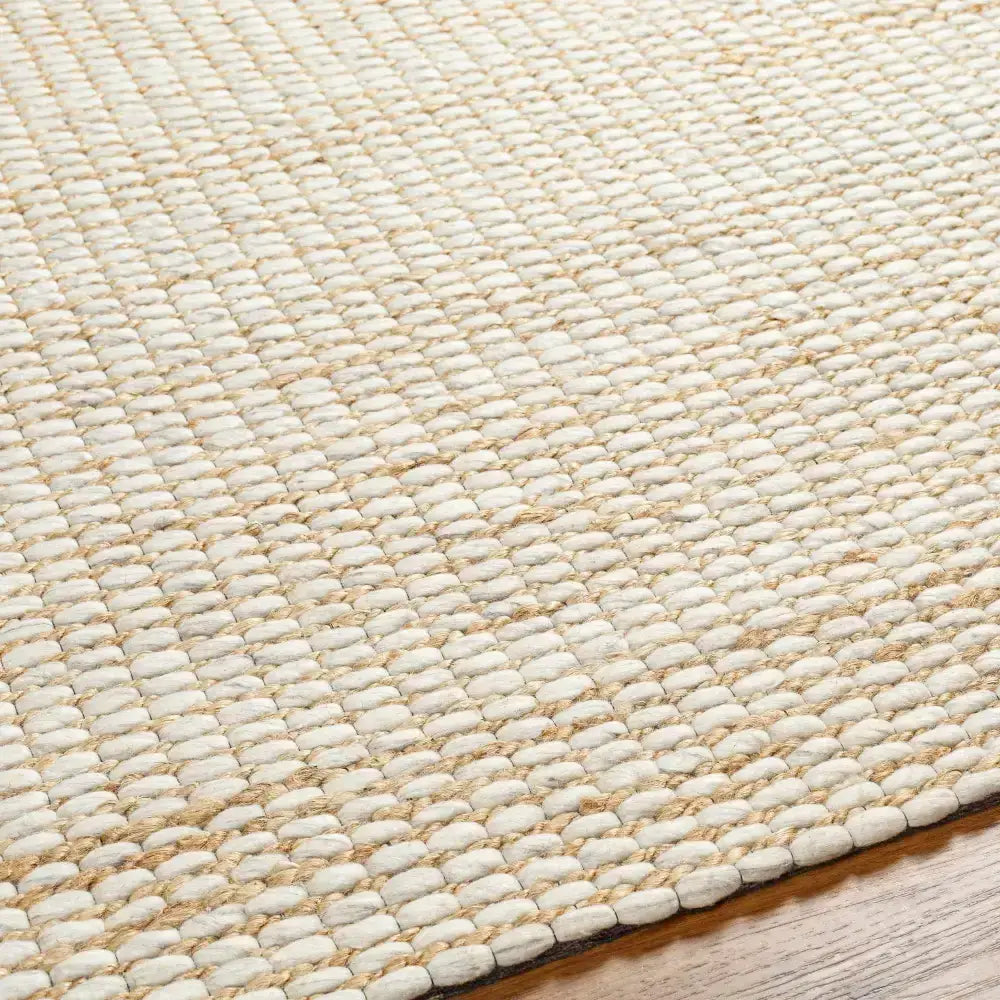 Simple Cream Jute Wool Blend Rug - Boutique Rugs