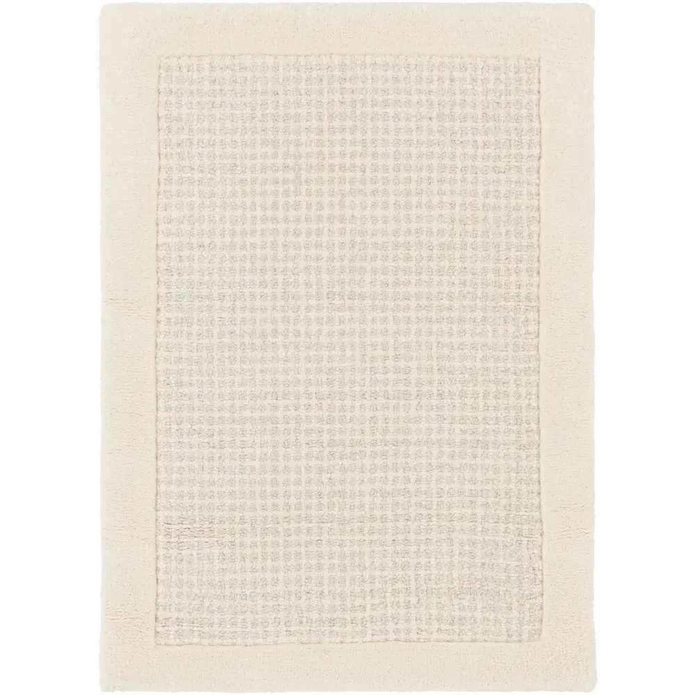 Simple Cream Wool Rug - 2’ x 3’ Rectangle - Boutique Rugs