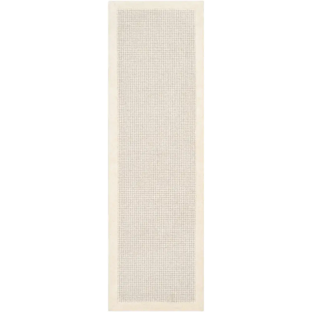 Simple Cream Wool Rug - 2’6’’ x 8’ Runner - Boutique Rugs