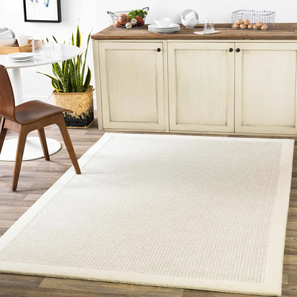 Simple Cream Wool Rug - Boutique Rugs