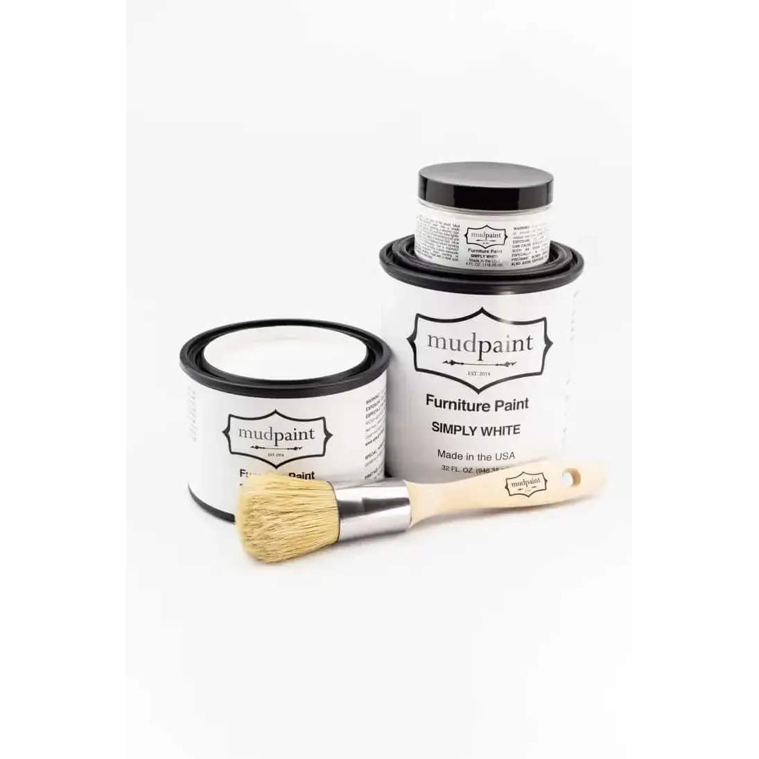 Simply White - MudPaint Clay Furniture Paint - 16 oz - MudPaint