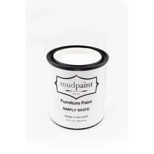 Simply White - MudPaint Clay Furniture Paint - 32 oz - MudPaint