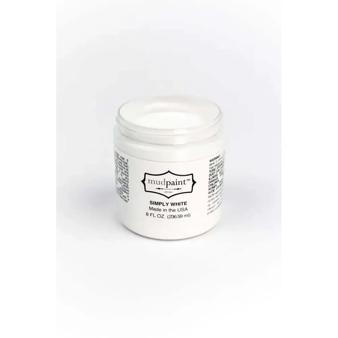 Simply White - MudPaint Clay Furniture Paint - 8 oz - MudPaint