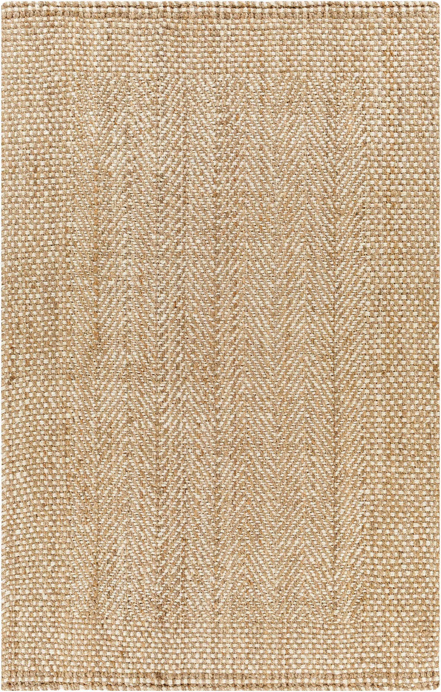 Tapis en jute texturé naturel Dinah