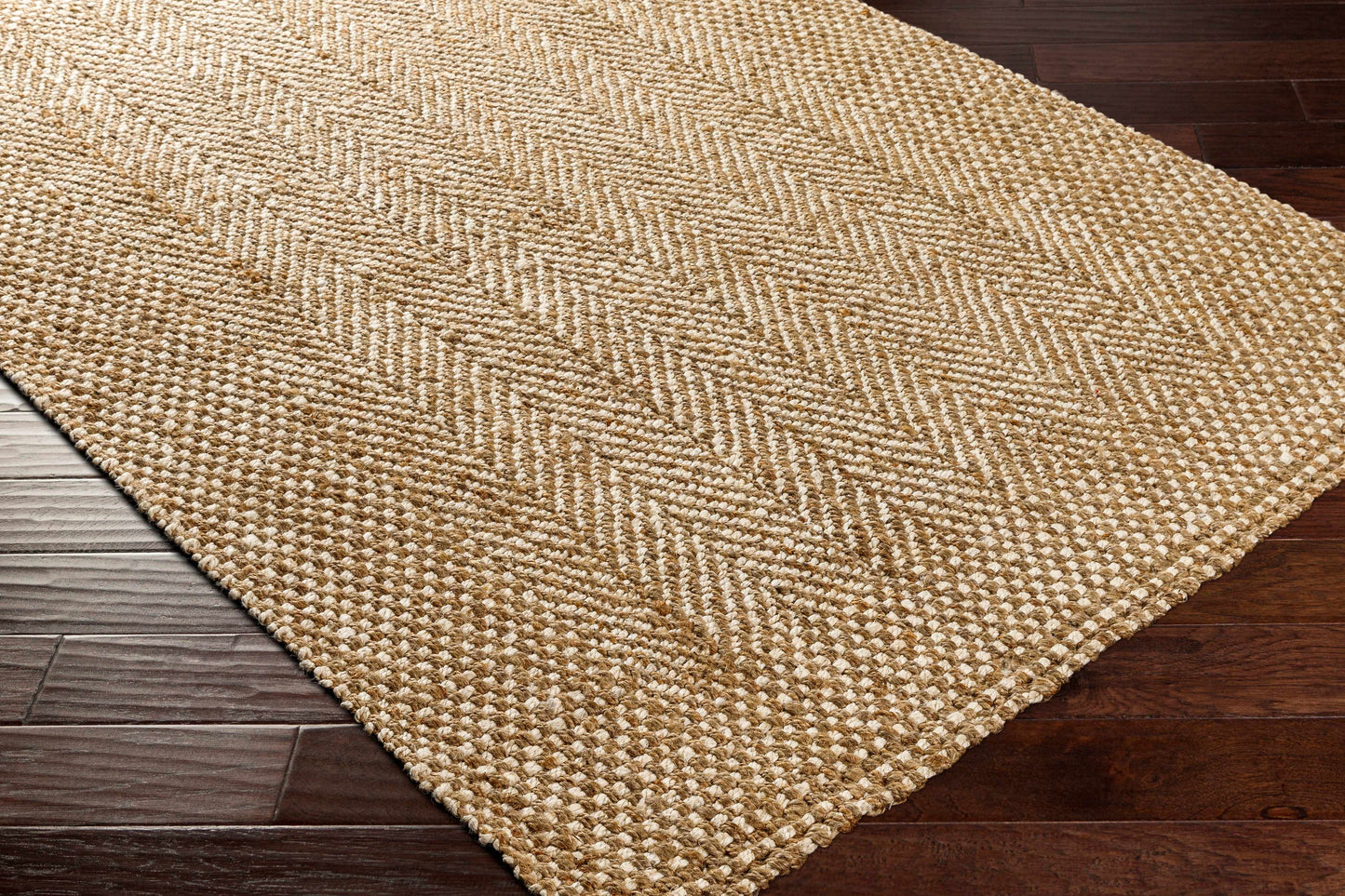 Tapis en jute texturé naturel Dinah