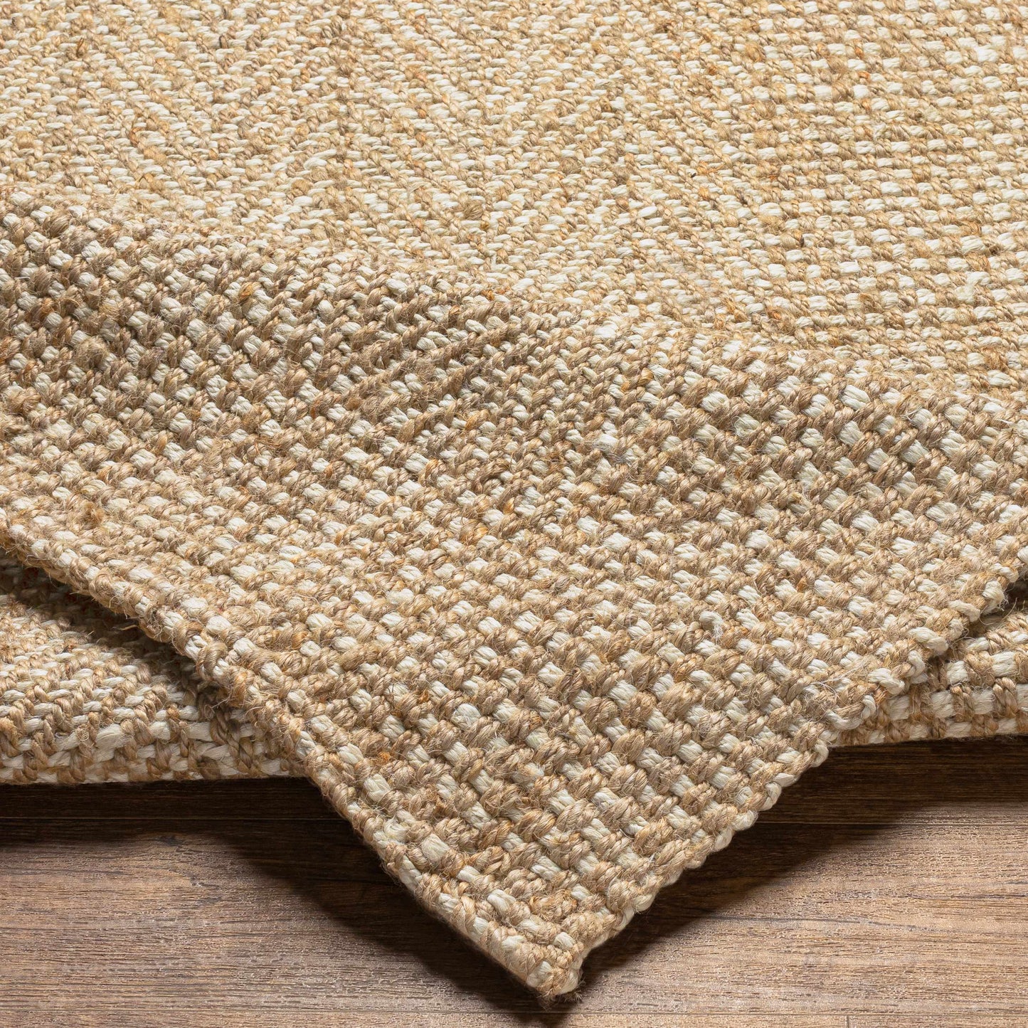 Tapis en jute texturé naturel Dinah