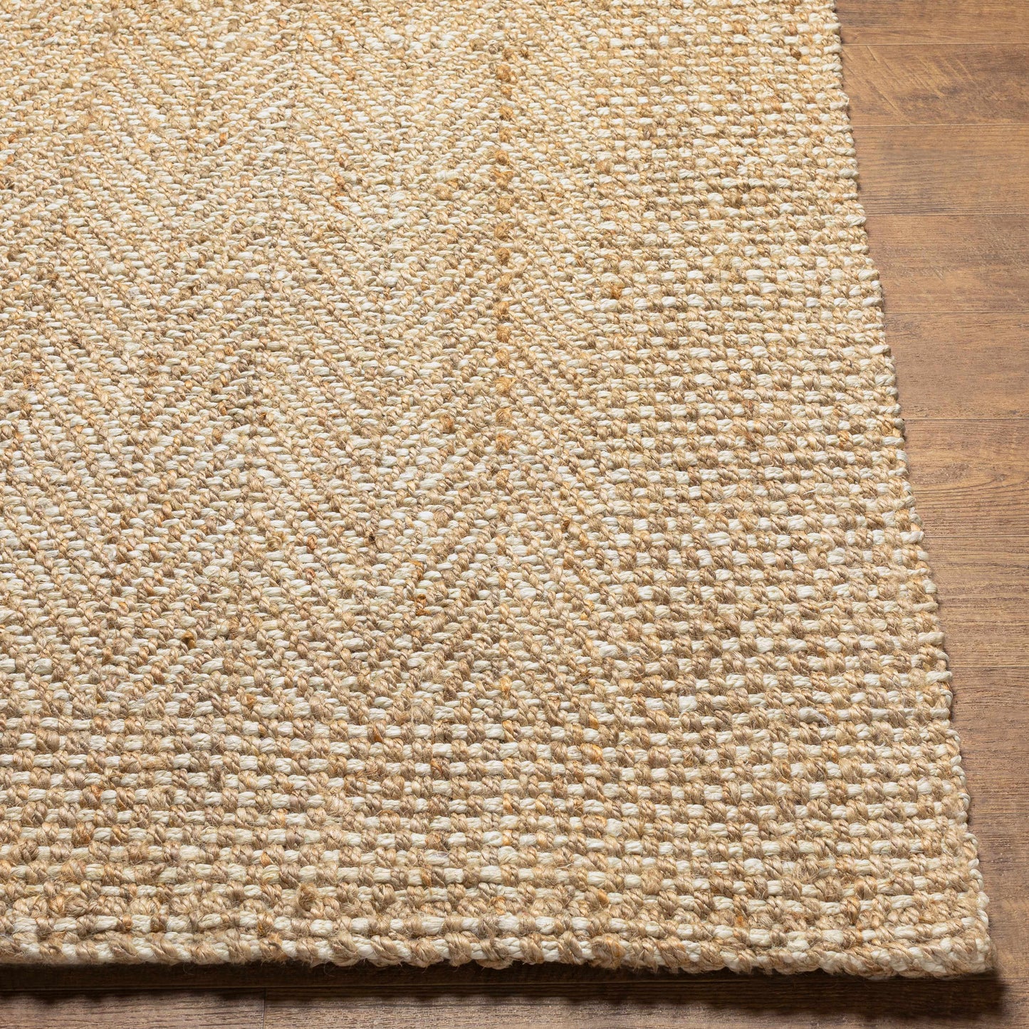 Tapis en jute texturé naturel Dinah