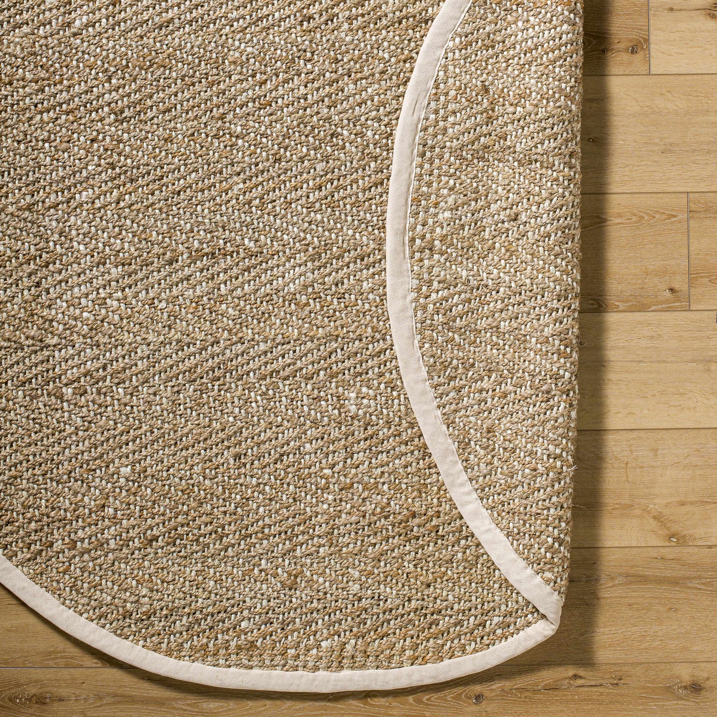 Tapis en jute texturé naturel Dinah