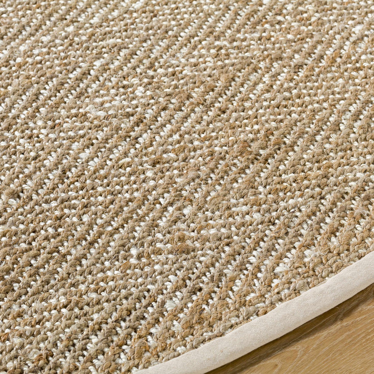 Tapis en jute texturé naturel Dinah