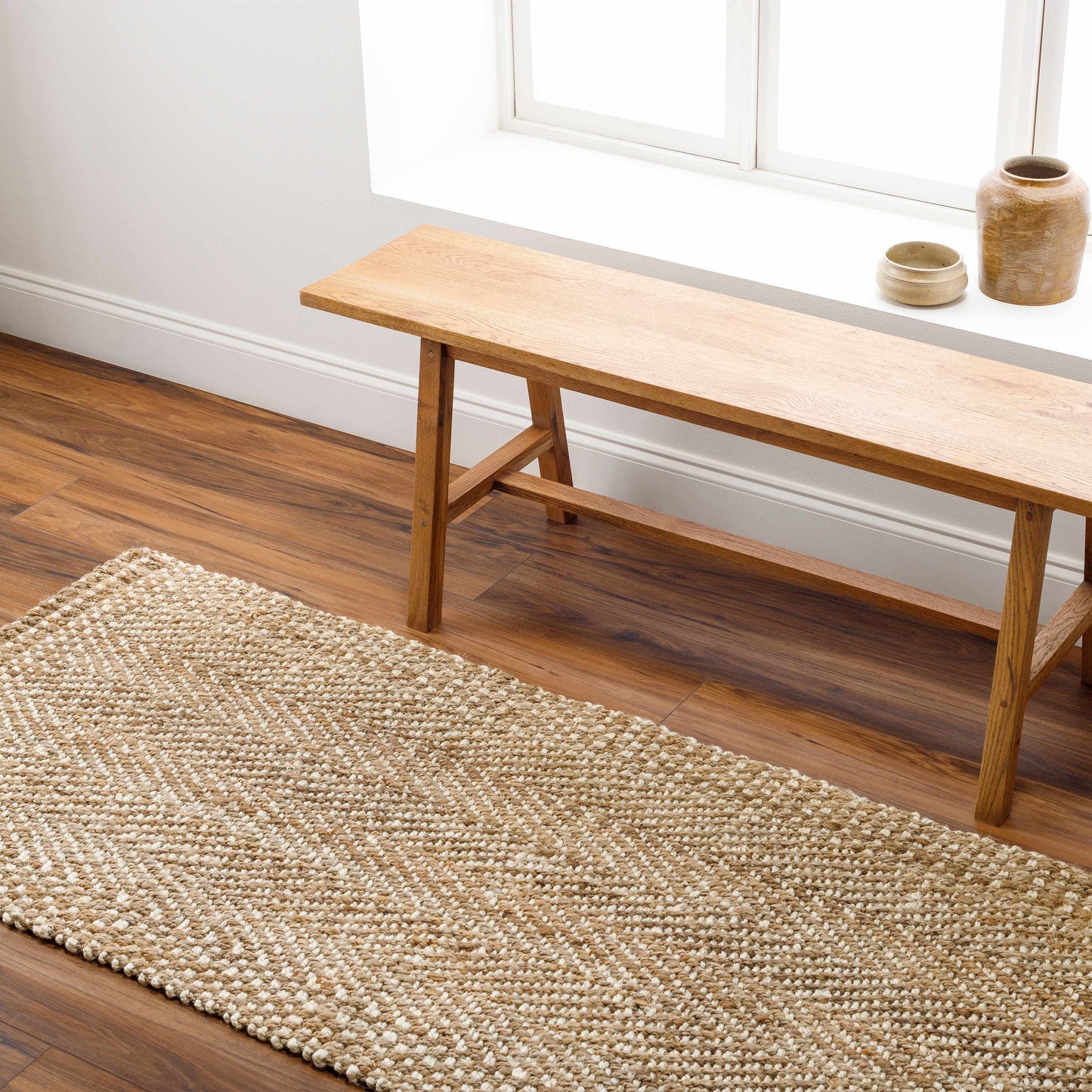Dinah Natural Textured Jute Rug - Boutique Rugs