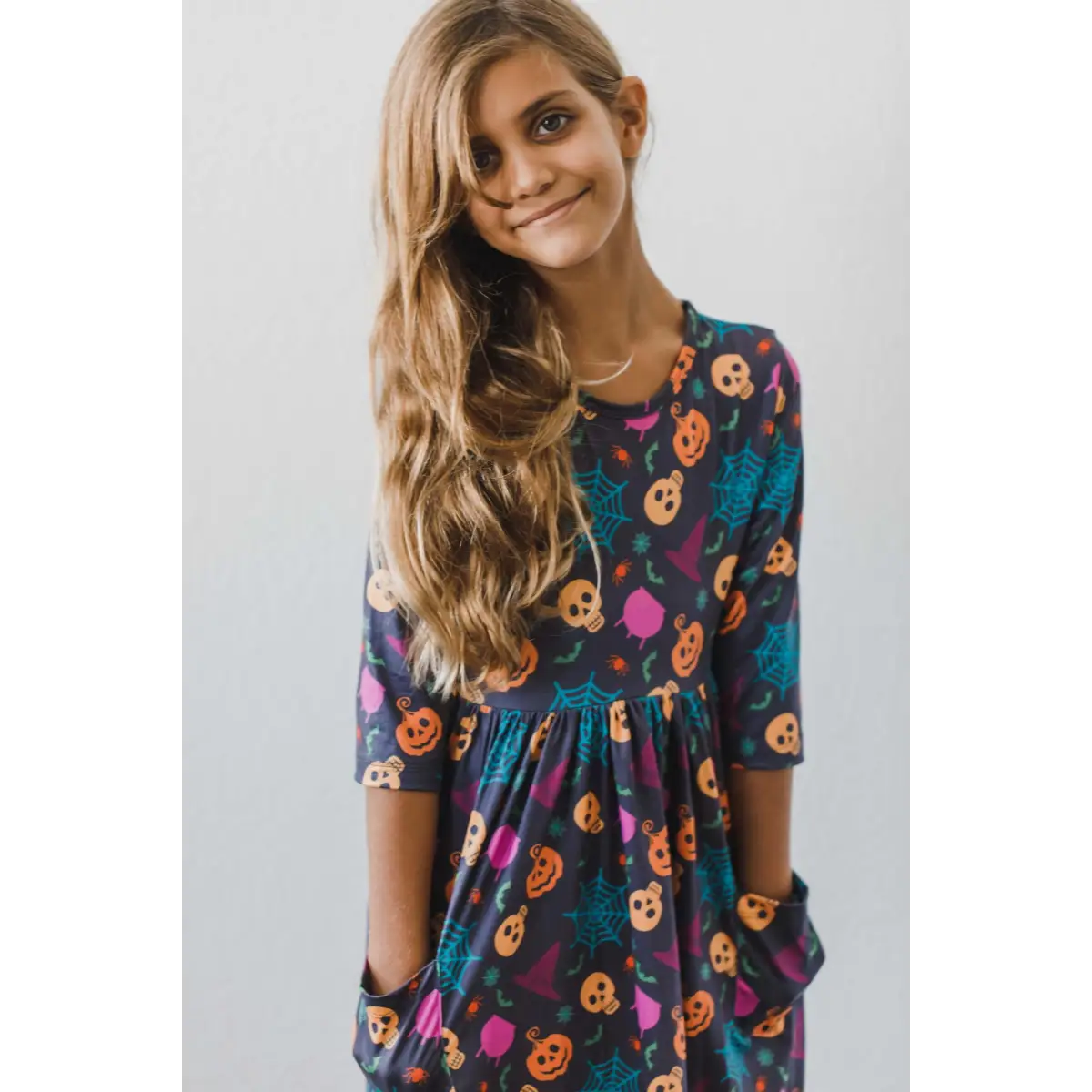 Pocket Twirl Dress - Skeleton Web - Halloween - Mila & Rose ®