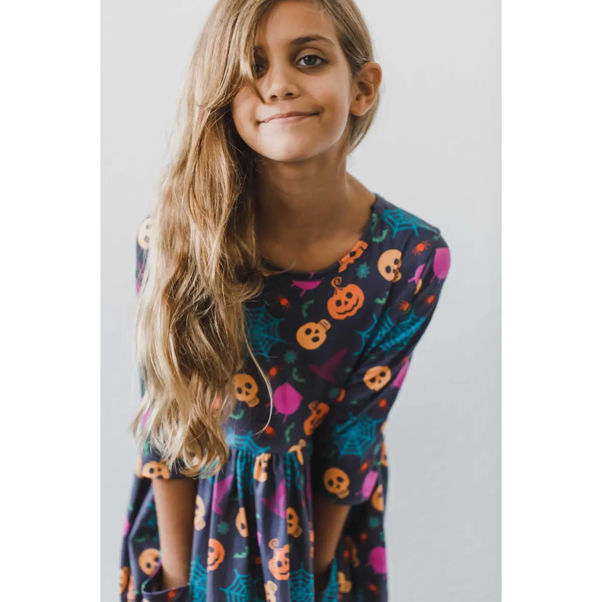Pocket Twirl Dress - Skeleton Web - Halloween - Mila & Rose ®