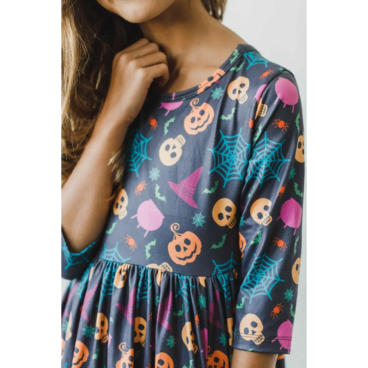 Pocket Twirl Dress - Skeleton Web - Halloween - 6-12M - Mila & Rose ®