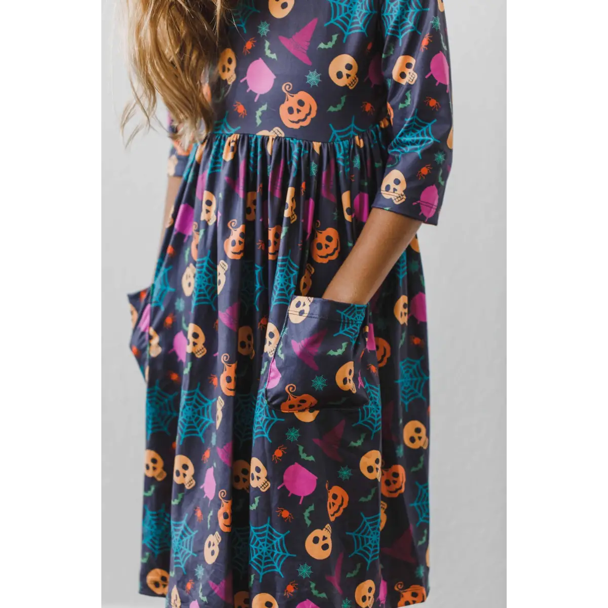 Pocket Twirl Dress - Skeleton Web - Halloween - Mila & Rose ®