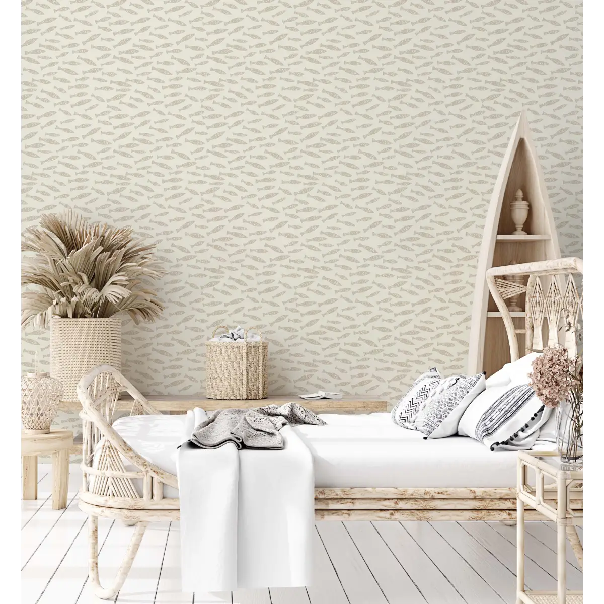 Skipper Wallpaper - Kids Fish - by CoastL Studio - Loomwell Home Goods