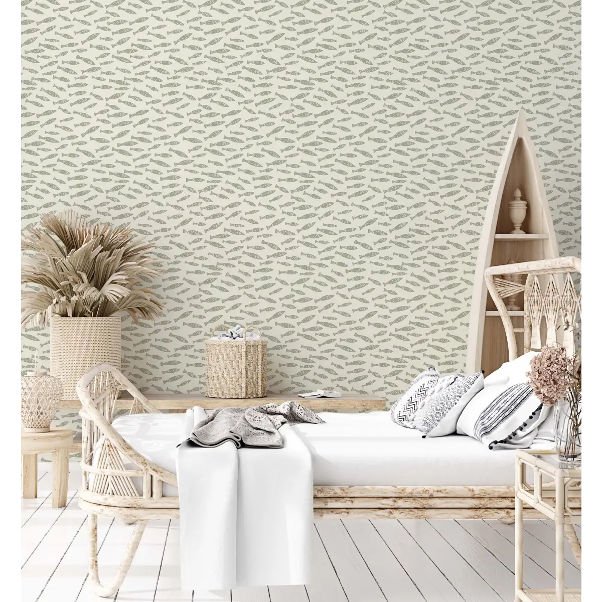 Skipper Wallpaper - Kids Fish - by CoastL Studio - Loomwell Home Goods