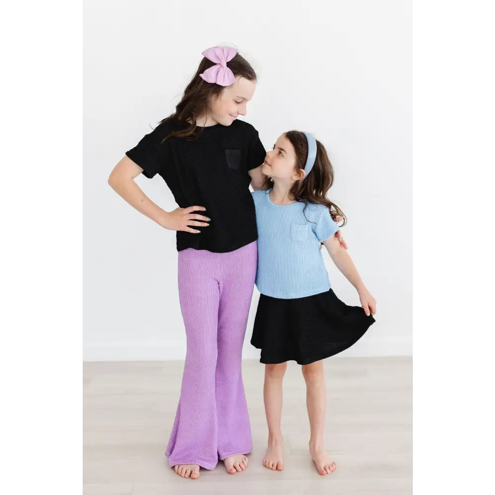 Sky Blue Scrunchy Pocket Tee - Mila & Rose ®