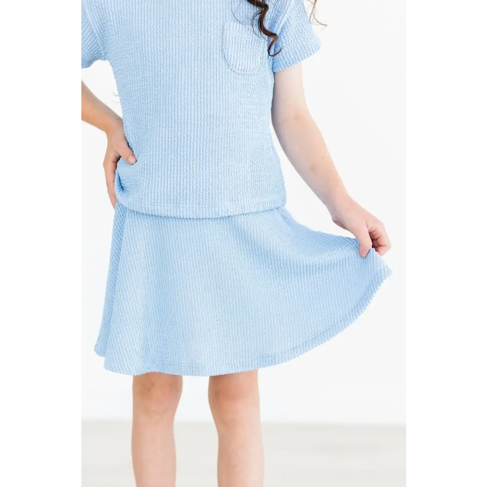 Sky Blue Scrunchy Twirl Skort - Mila & Rose ®
