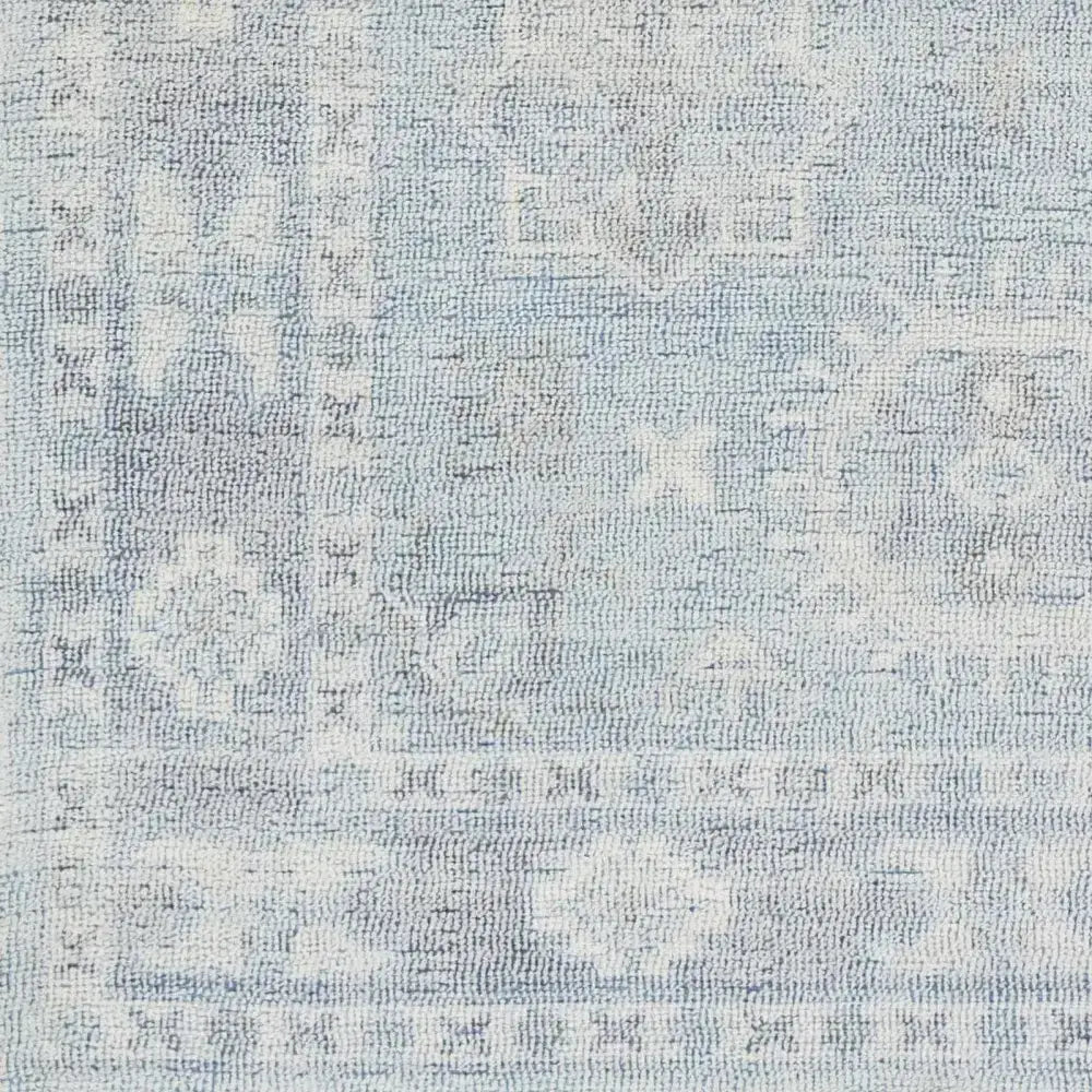 Sky Blue Wool Blend Area Rug - Boutique Rugs