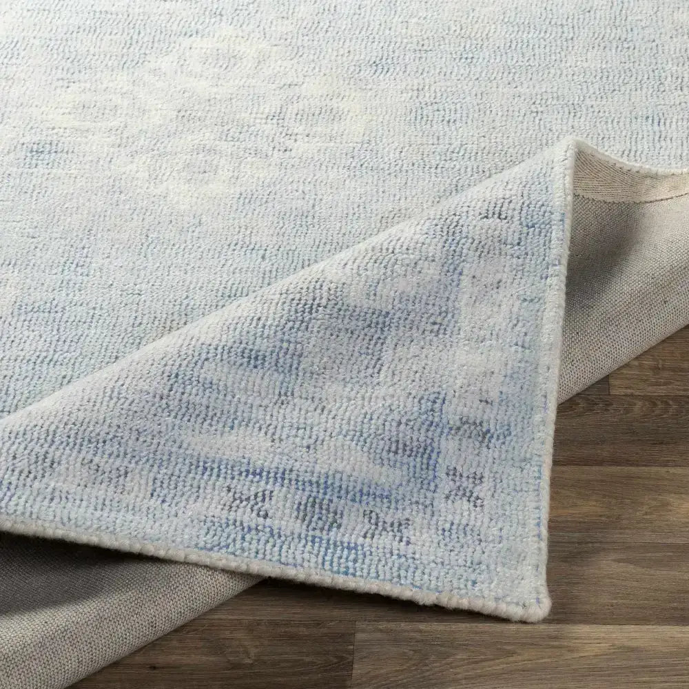 Sky Blue Wool Blend Area Rug - Boutique Rugs
