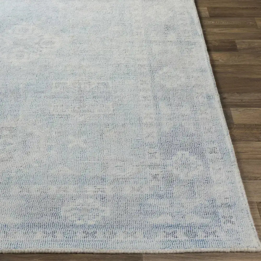 Sky Blue Wool Blend Area Rug - Boutique Rugs