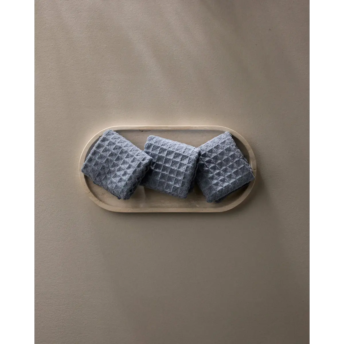 Luxury Waffle Washcloth Set - Sky - Set of 3 - Geometry