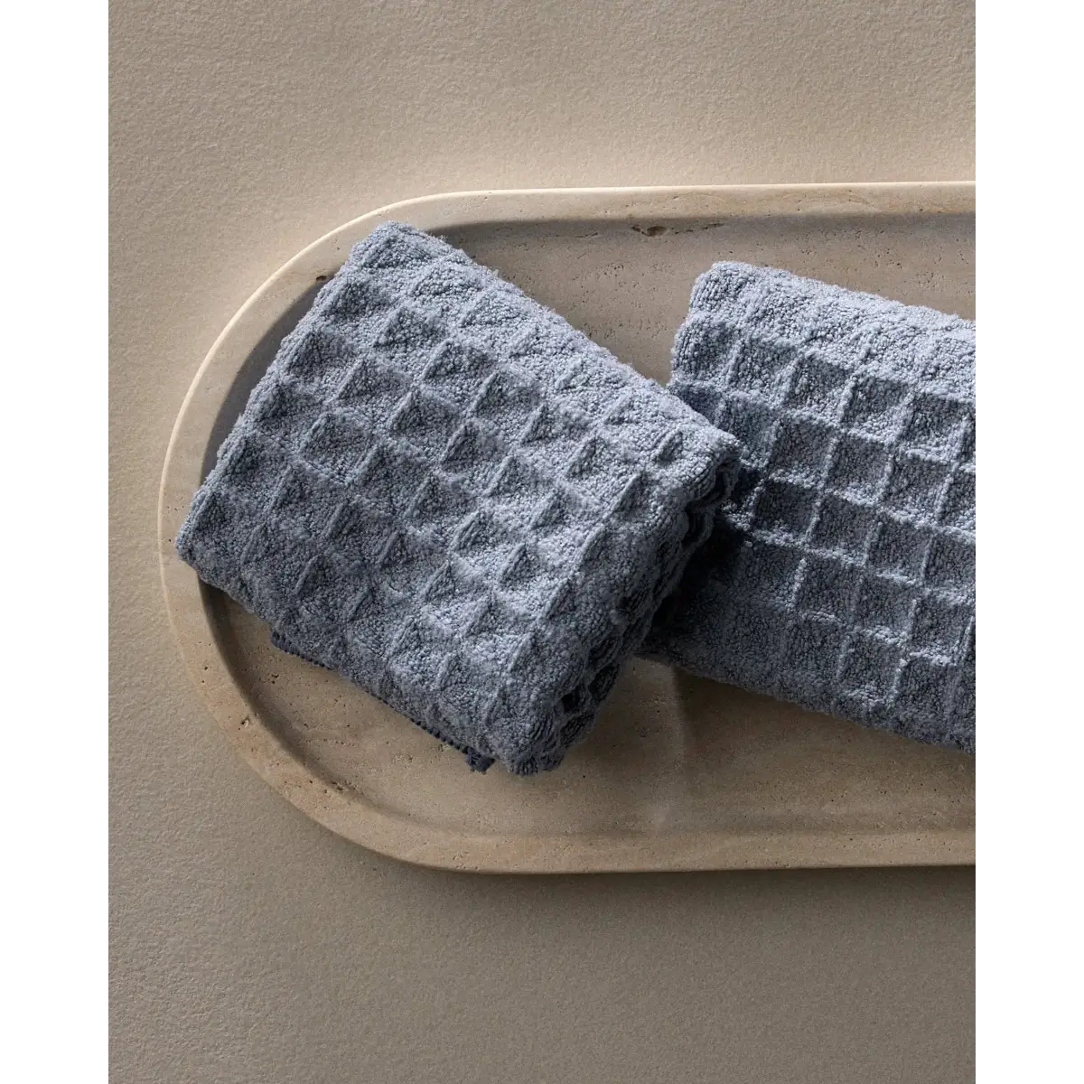 Luxury Waffle Washcloth Set - Sky - Set of 3 - Geometry