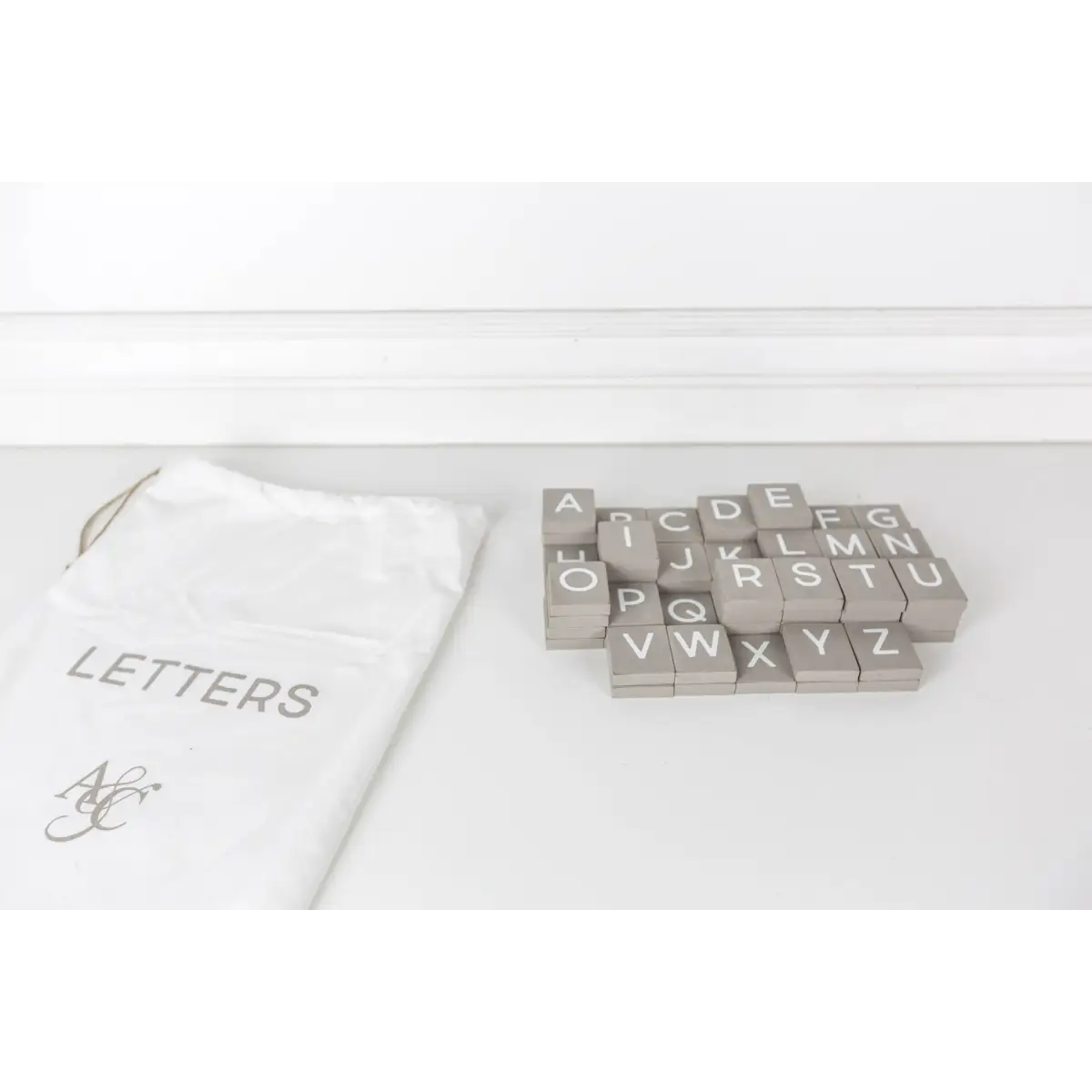 Slate Gray Tiles Letters for Ledgie Letterboard - 70 pc - Adams & Co.