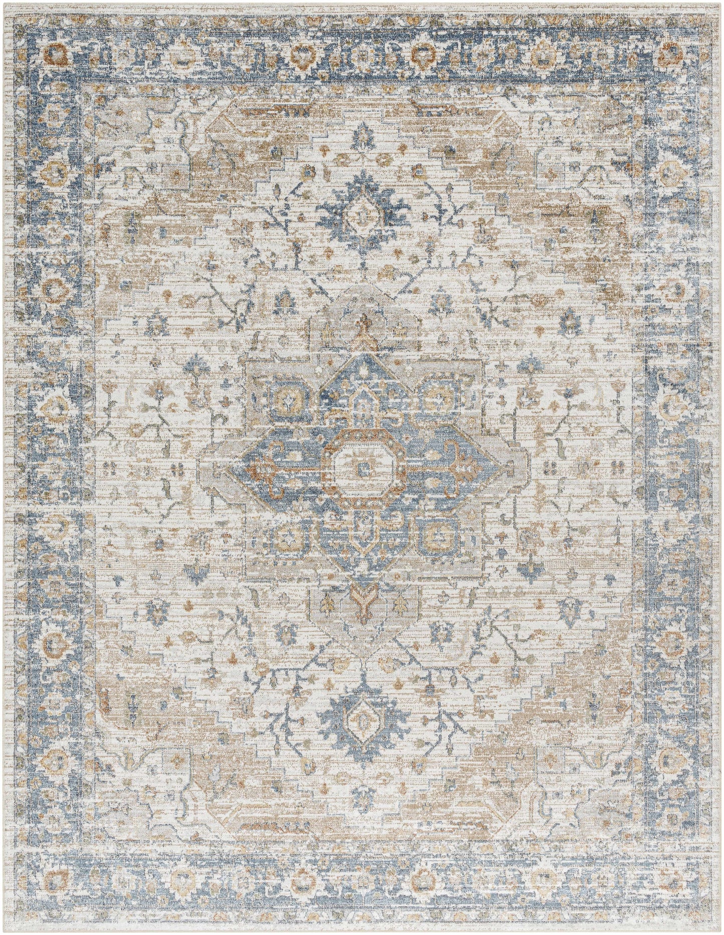 Ezri Cream Washable Area Rug - 7’10’’ x 10’ Rectangle - Boutique Rugs