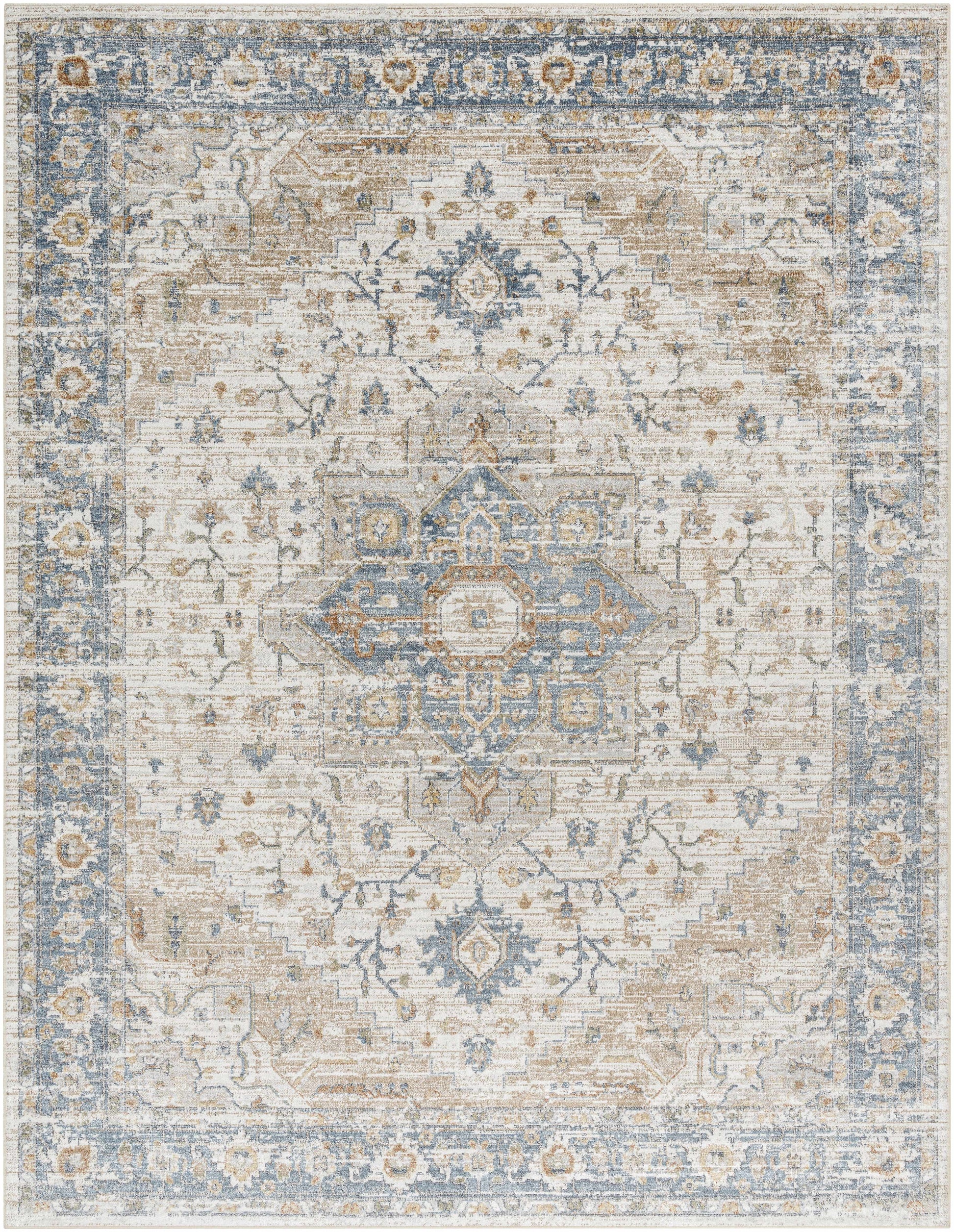 Ezri Cream Washable Area Rug - 7’10’’ x 10’ Rectangle - Boutique Rugs