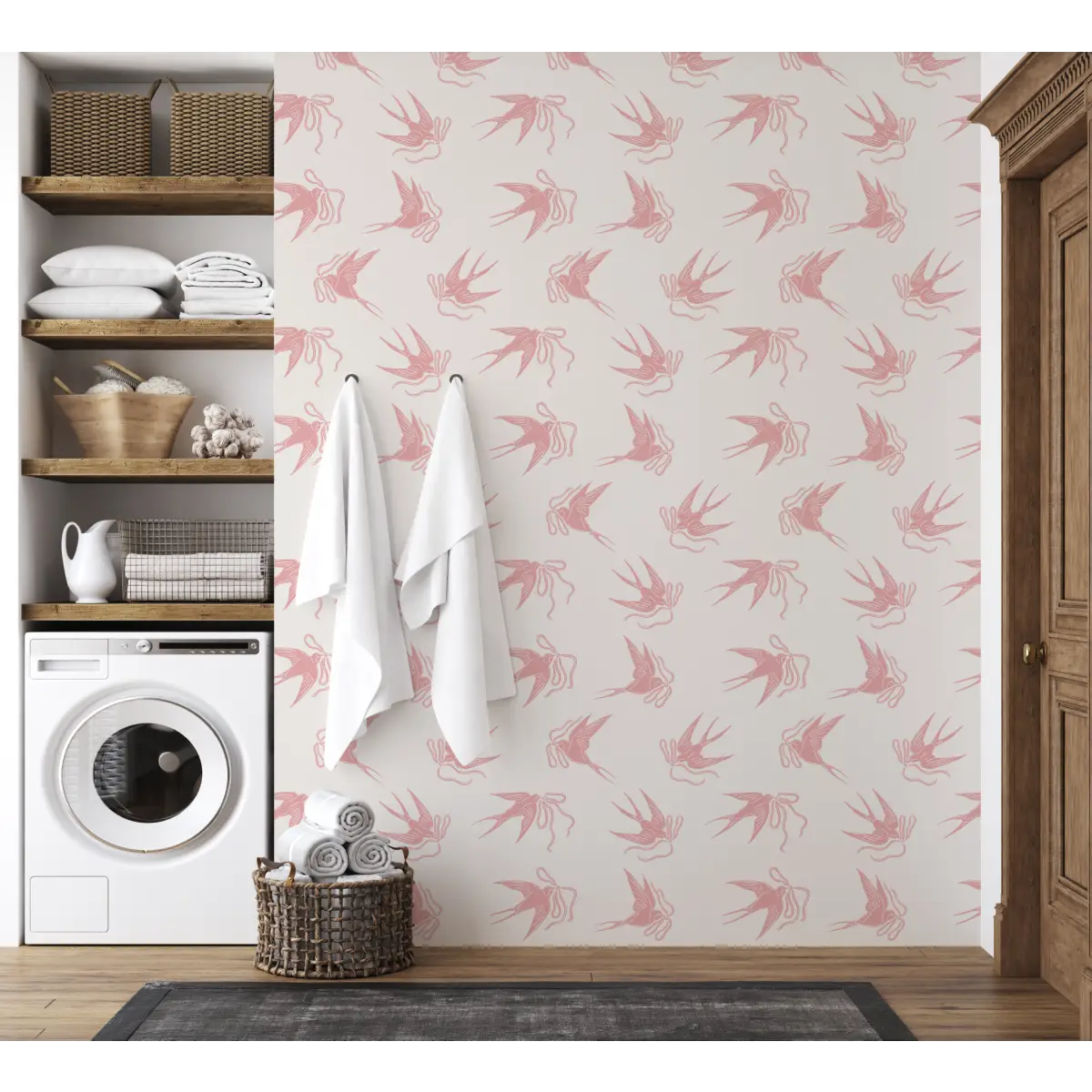 Sloane Wallpaper - Birds and Bows - by The Beau Studio - Loomwell Home Goods