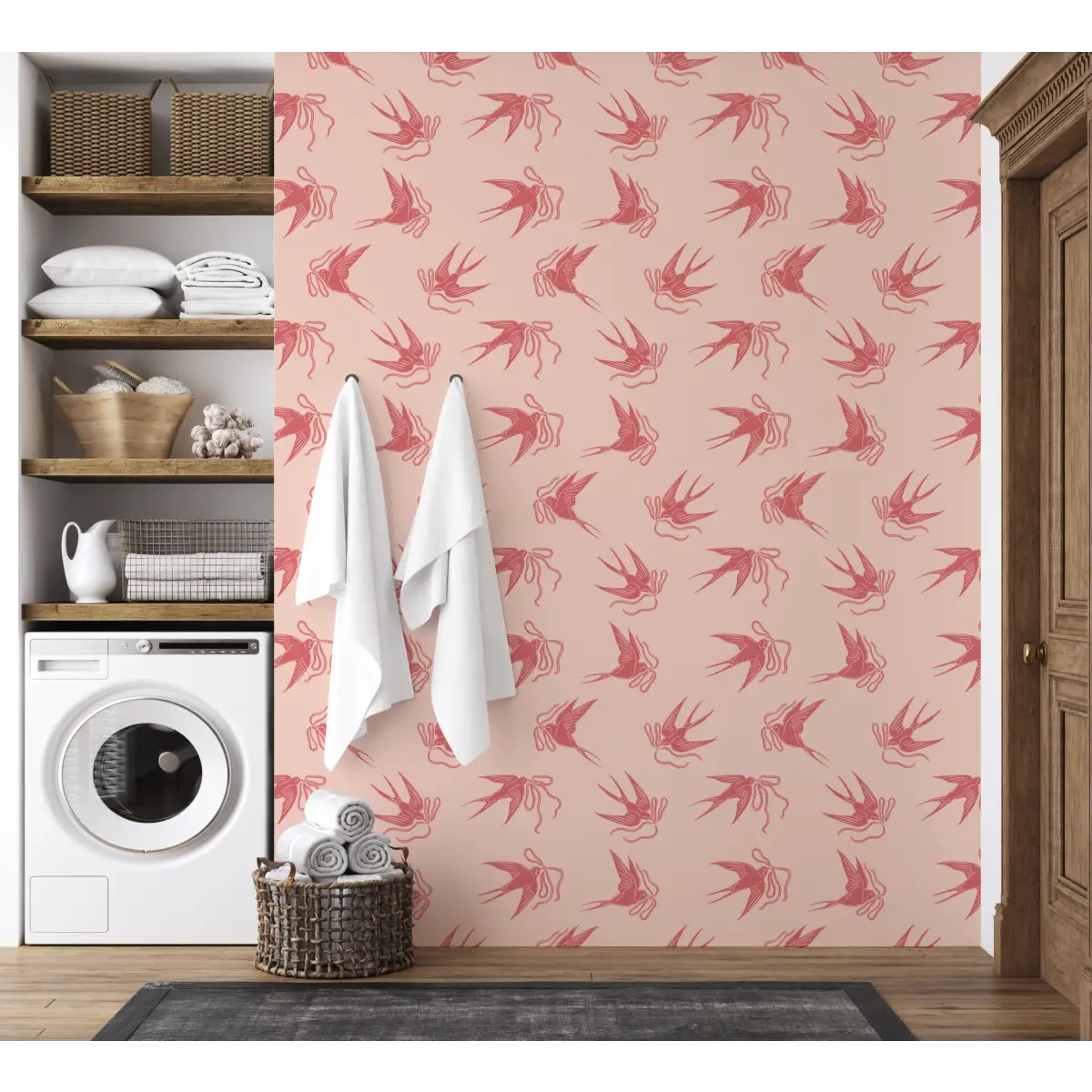 Sloane Wallpaper - Birds and Bows - by The Beau Studio - Loomwell Home Goods