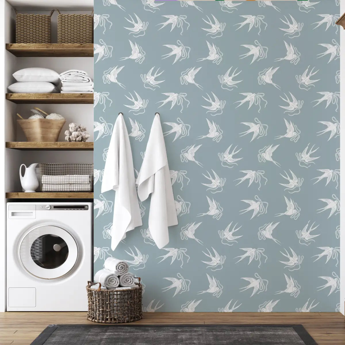 Sloane Wallpaper - Birds and Bows - by The Beau Studio - Loomwell Home Goods