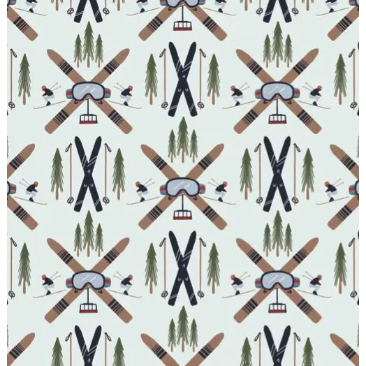 Slopes Wallpaper - Ski Chalet - by Kristie Vargo - Loomwell Home Goods