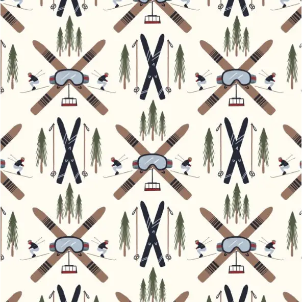 Slopes Wallpaper - Ski Chalet - by Kristie Vargo - Loomwell Home Goods