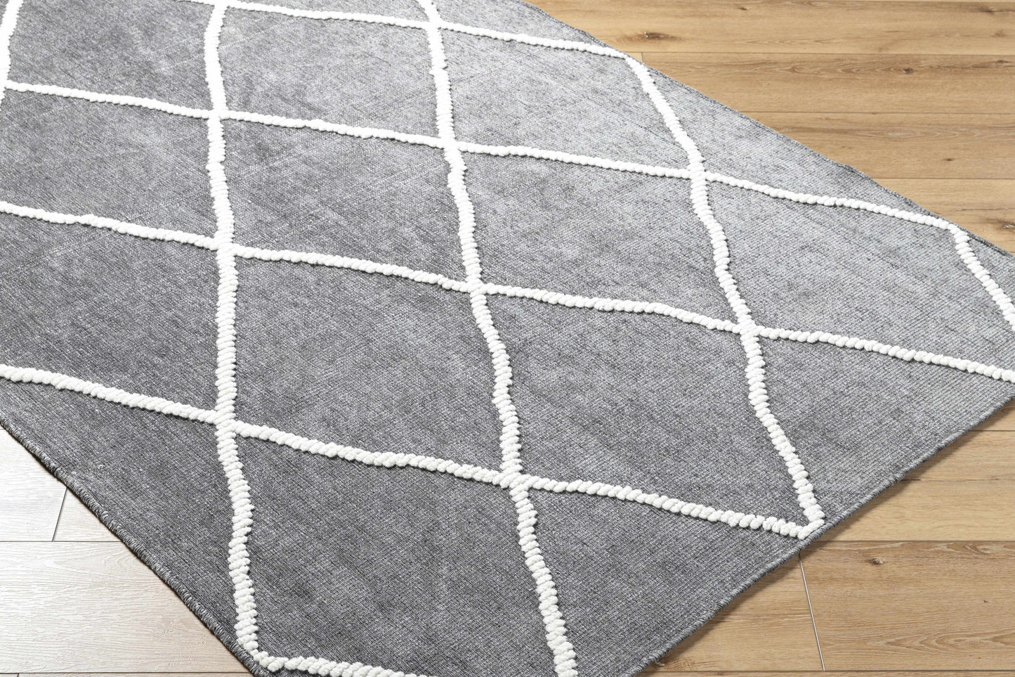 Tapis lavable gris Amani - Soldes