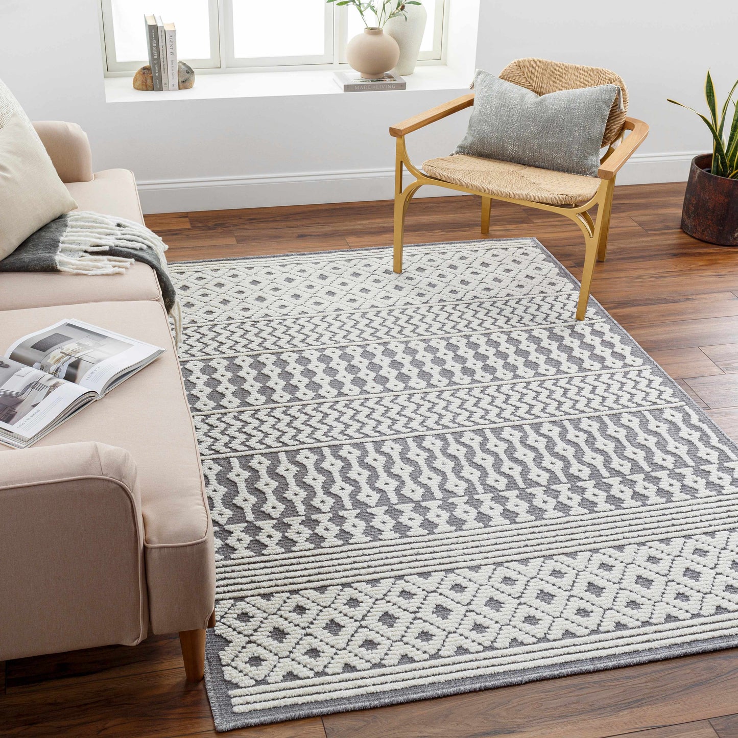 Tapis gris Drago - Solde